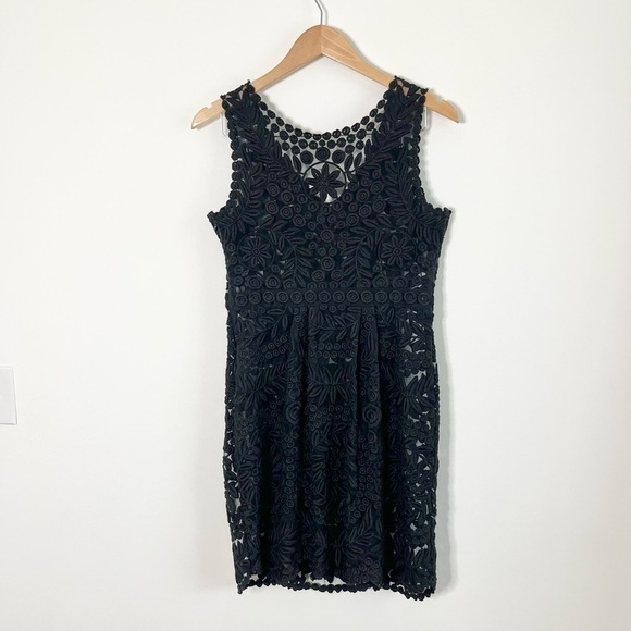 Anthropologie Baraschi Silk Embroidered Alder Lace Mesh Dress - Picture 8 of 16